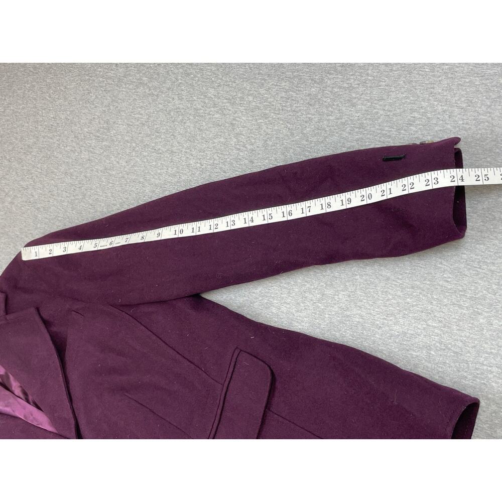 LL Bean Blazer Women 14 Purple Cashmere Wool 3-Button Jacket Single Breast Lined - Picture 8 of 10